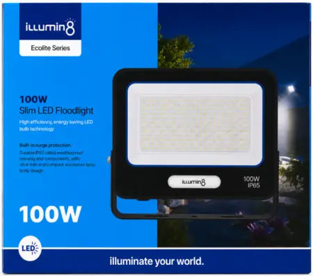 Illumin8 - 100W LED Floodlight / 6kv Surge / IP65 / 30 000hrs