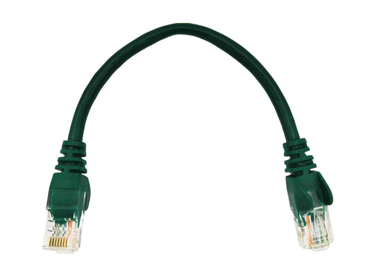 Linkbasic 22cm UTP Cat5e Flylead Green - Guards On Duty Shop & Security Guards