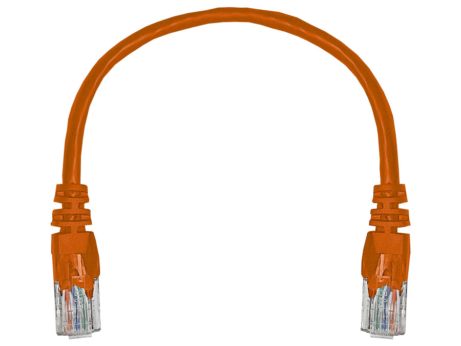 Linkbasic 22cm UTP Cat5e Flylead Orange - Guards On Duty Shop & Security Guards