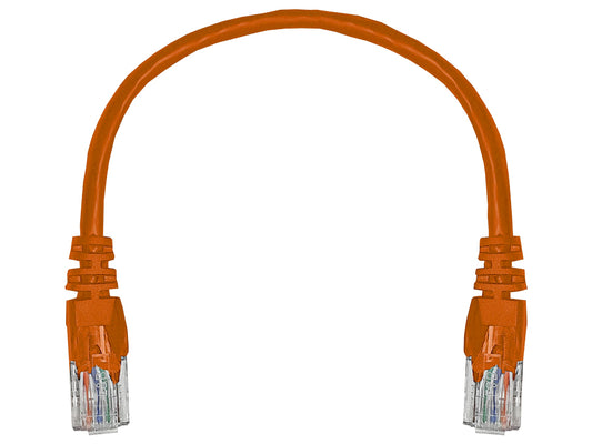 Linkbasic 22cm UTP Cat5e Flylead Orange - Guards On Duty Shop & Security Guards