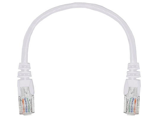 Linkbasic 22cm UTP Cat5e Flylead White - Guards On Duty Shop & Security Guards
