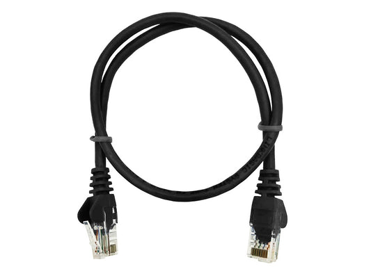 Linkbasic 50cm UTP Cat5e Flylead Black - Guards On Duty Shop & Security Guards