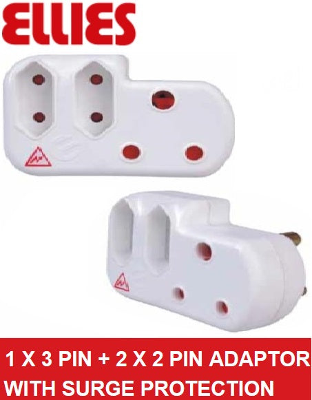 Ellies Power Socket Extension Adaptor With Surge Protection