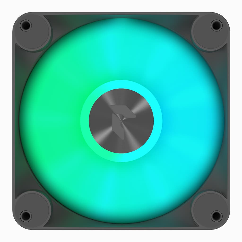Aerocool APNX FP1-R 120mm PWM ARGB Fan - Black - 3 pack with Hub