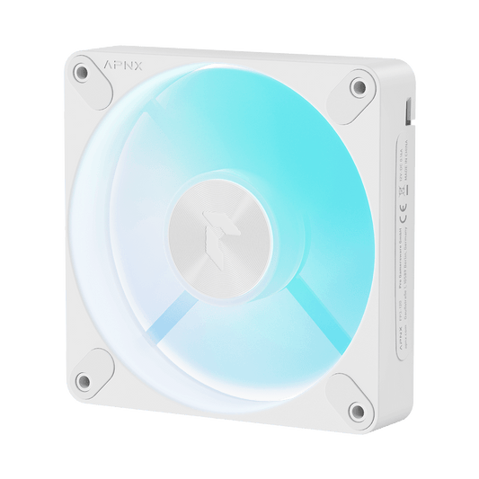 Aerocool APNX FP3 120mm PWM ARGB Fan - White - 3 pack; Incl 3×PWM extension cables