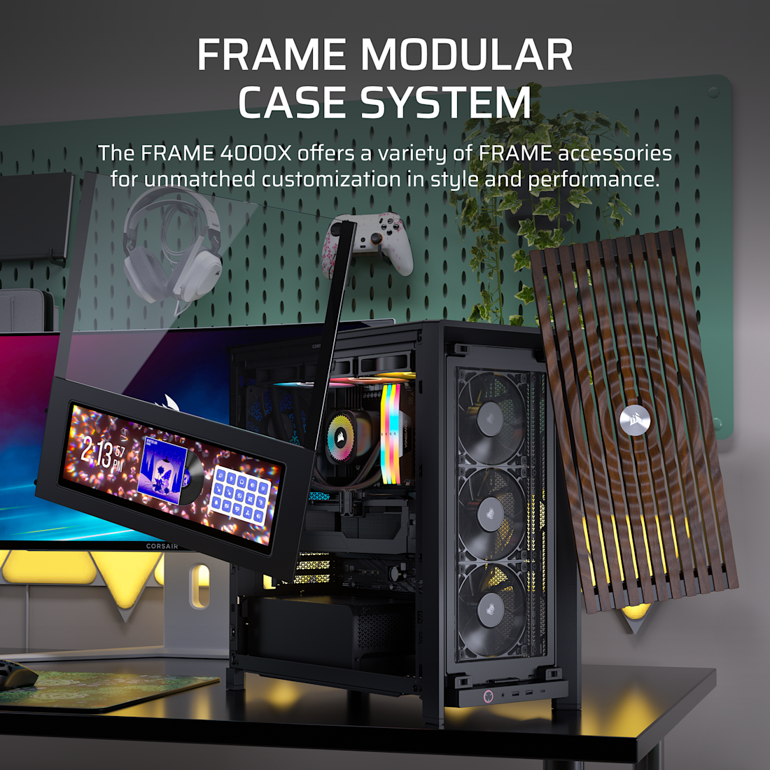 FRAME 4000X RS Mid-Tower PC Case; 4x RS Fans; Black.