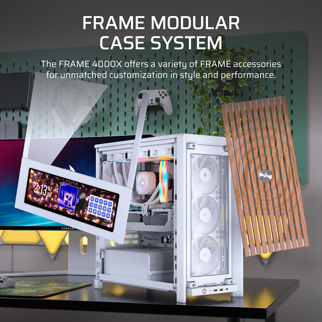 FRAME 4000X RS Mid-Tower PC Case; 4x RS Fans; White.