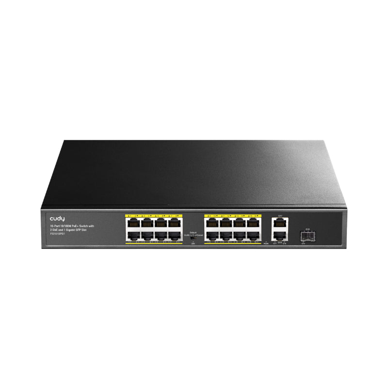 Cudy 16-Port Unmanaged PoE+ Switch - Rack Mount - Guards On Duty Shop & Security Guards