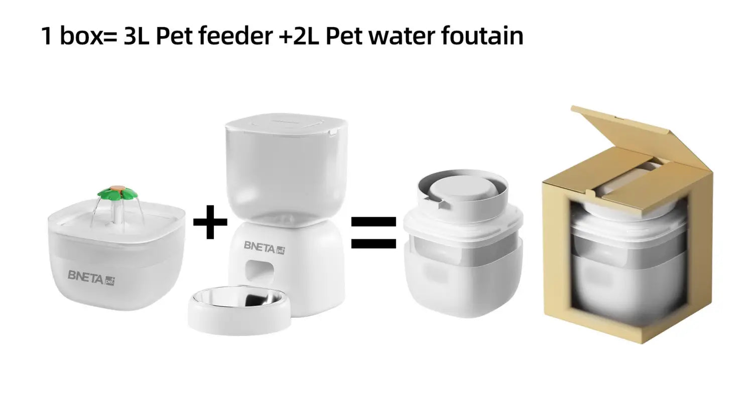 BNETA Automatic Pet Feeder / Water Fountain F14-L Combo