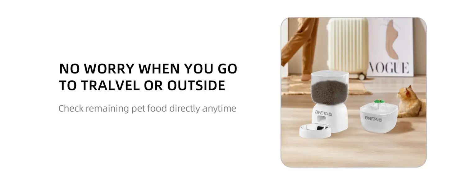 BNETA Automatic Pet Feeder / Water Fountain F14-L Combo
