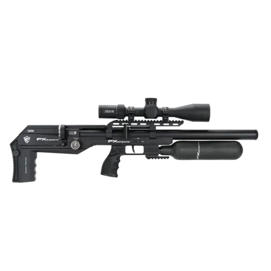 FX AIR RIFLE LEOPARD .22 EXP BLACK SNIPER WITH BOTTLE - Guards On Duty Shop & Security Guards