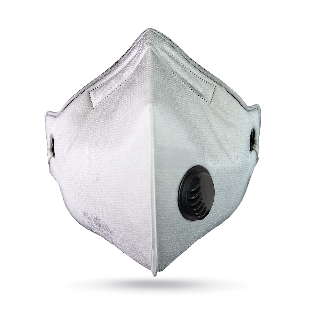 Pinnacle Flat Fold FFP2V Active Carbon Mask with Valve NRCS Approved