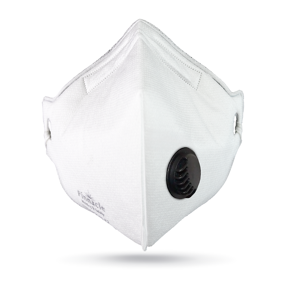 Pinnacle Flat Fold FFP2V Dust Mask with Valve NRCS Approved