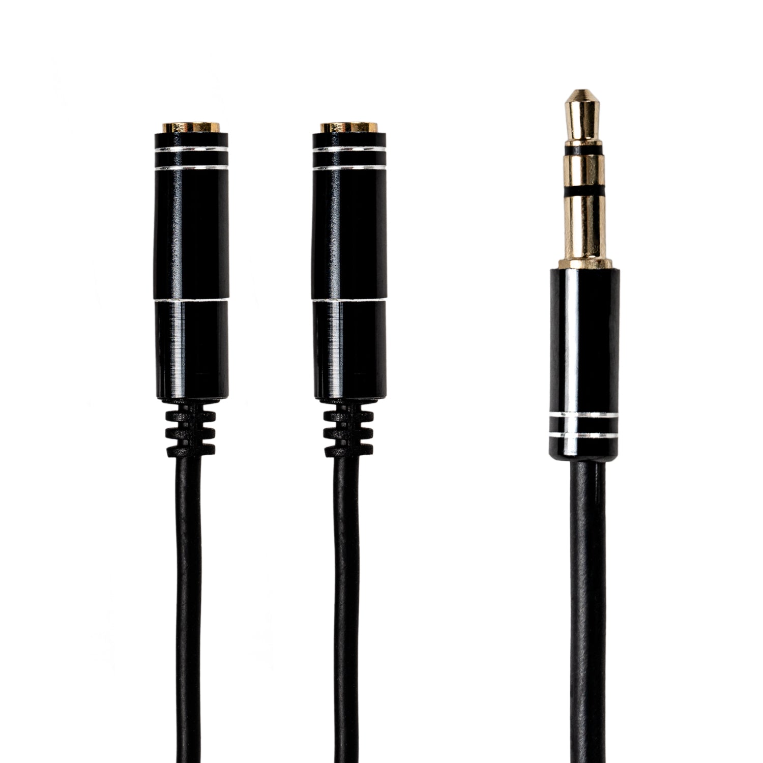 Gizzu 3-Pole Audio Splitter Cable - Black - Guards On Duty Shop & Security Guards