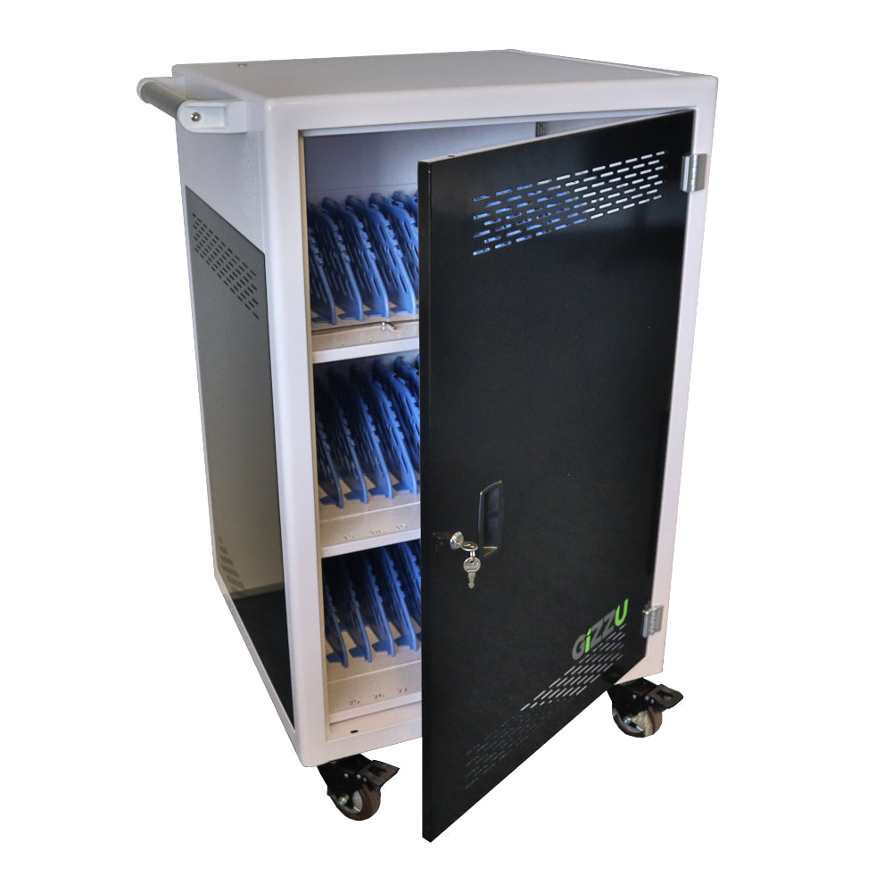 Gizzu 36 Bay Type-C Storage Charging Trolley for 15.6" Laptops - Guards On Duty Shop & Security Guards