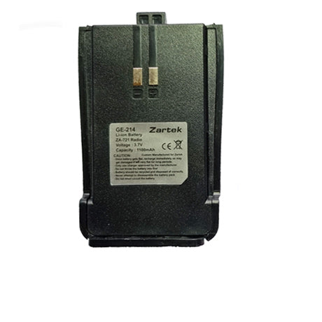 Zartek spare battery ZA-721 two-way radio, rechargeable li-ion 3.7V 1100mAH - Guards On Duty Shop & Security Guards