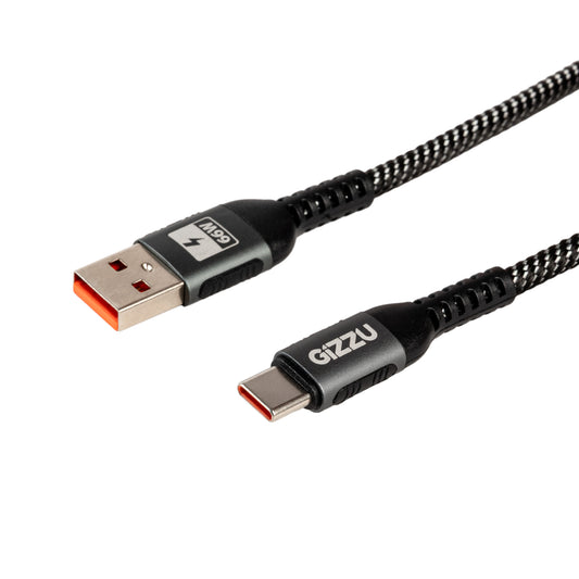 GIZZU 66W 480Mbps USB to Type-C 2m Cable - Guards On Duty Shop & Security Guards