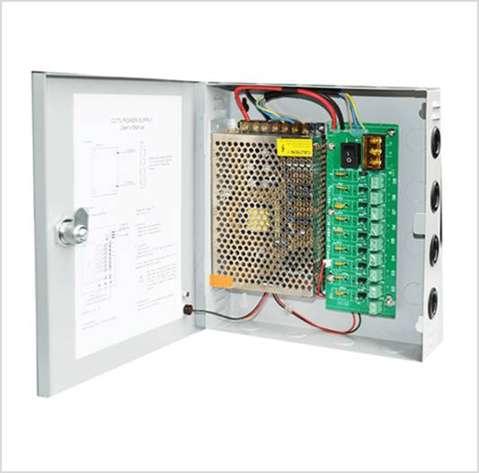 12V 10A Power Supply 9CH - Guards On Duty Shop & Security Guards