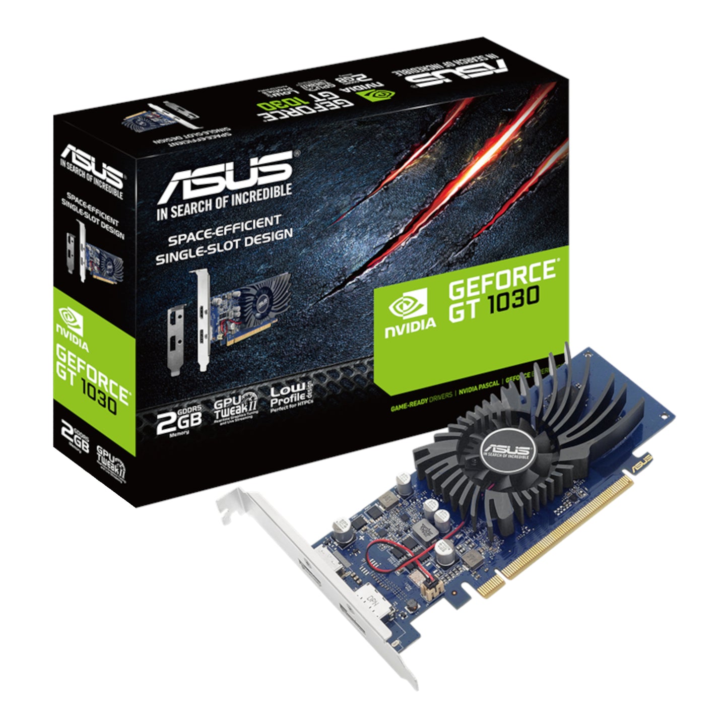 Asus GeForce® GT 1030 2GB GDDR5 Low Profile Graphics Card - Guards On Duty Shop & Security Guards