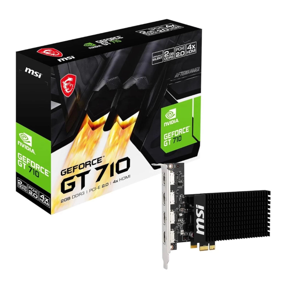 MSI Nvidia GeForce GT 710 2GD3H 2GB 64-BIT 4x HDMI Graphics Card - Guards On Duty Shop & Security Guards