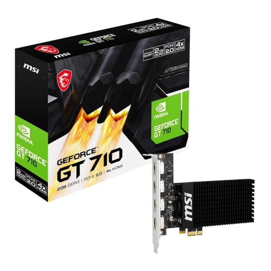 MSI Nvidia GeForce GT 710 2GD3H 2GB 64-BIT 4x HDMI Graphics Card - Guards On Duty Shop & Security Guards