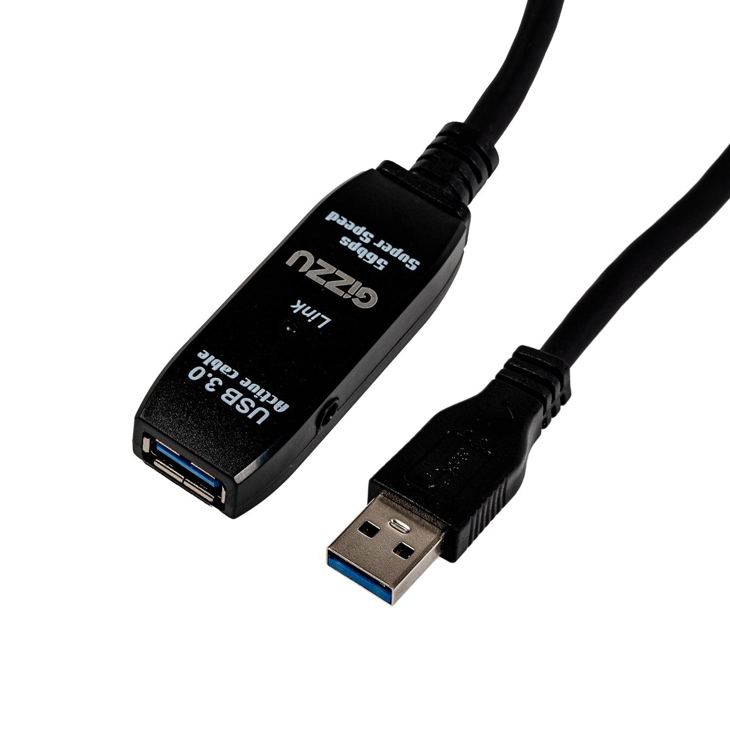 Gizzu USB 3.0 Active Extension Cable 5m - Black - Guards On Duty Shop & Security Guards