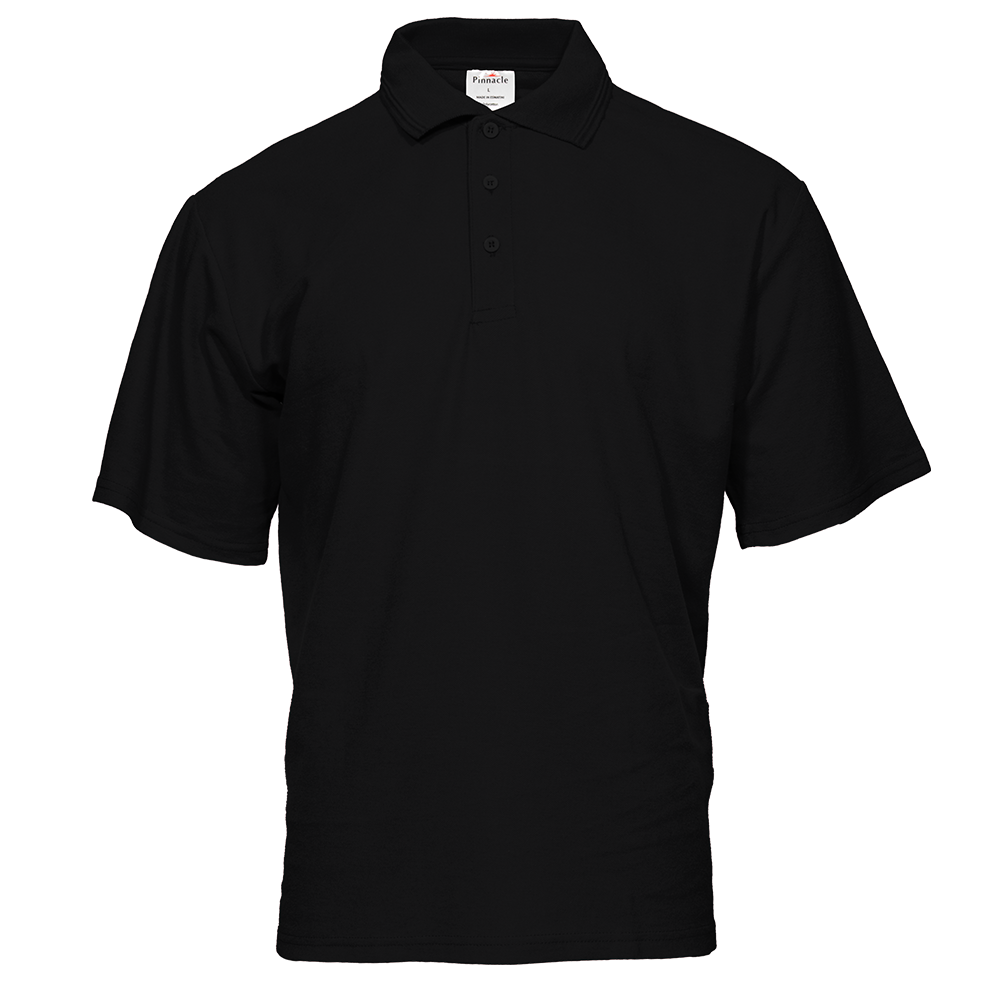 Pinnacle Golf Shirt Black Polycotton (S – 3XL) (Pack of 3)