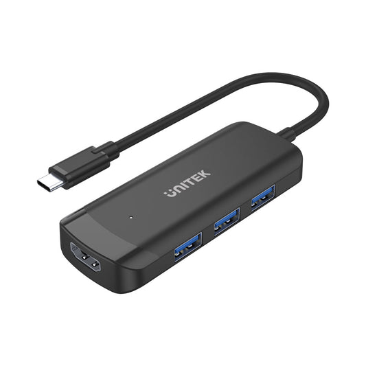 Unitek H1110b Uhub Q4+ Usb Type-c 4-in-1 Hub with 4k @30hz Hdmi — Unitek | Guards on Duty Shop