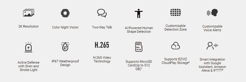 EZVIZ Smart Home 8ch NVR/ 4 Camera 2K Kit (1TB HDD Included)