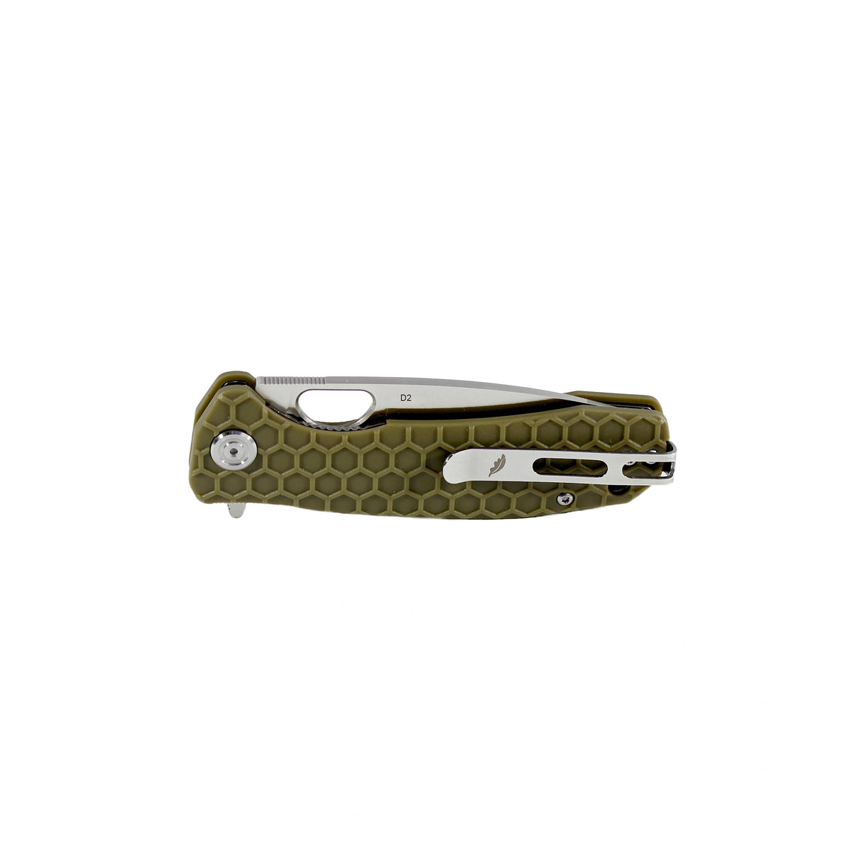 Honey Badger Flipper D2 - Large (No Choil) - Green