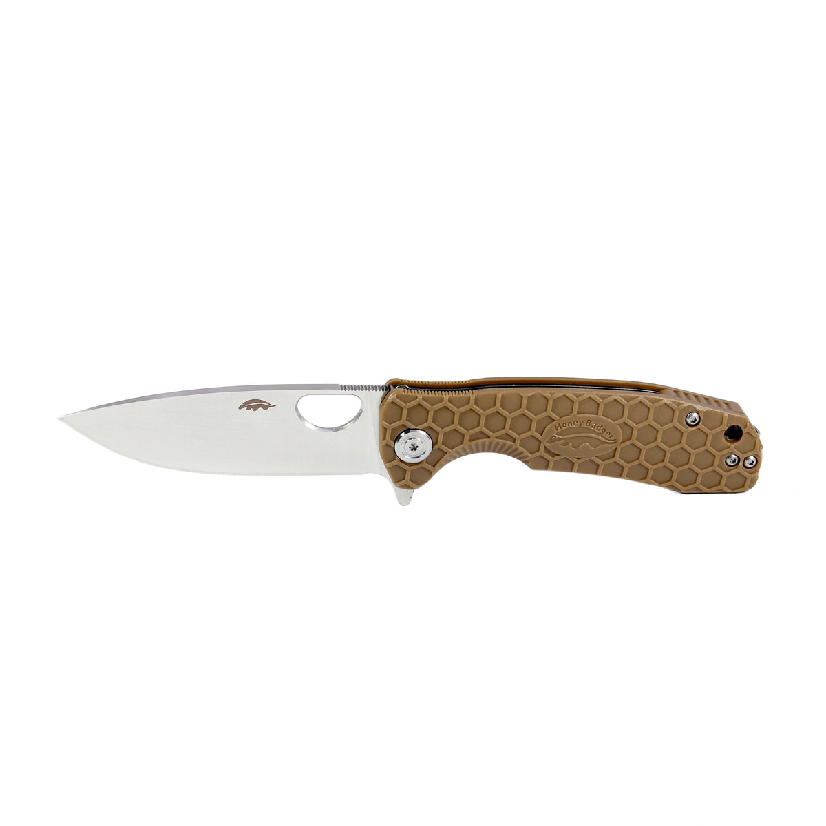Honey Badger Flipper D2 - Medium (No Choil) - Tan