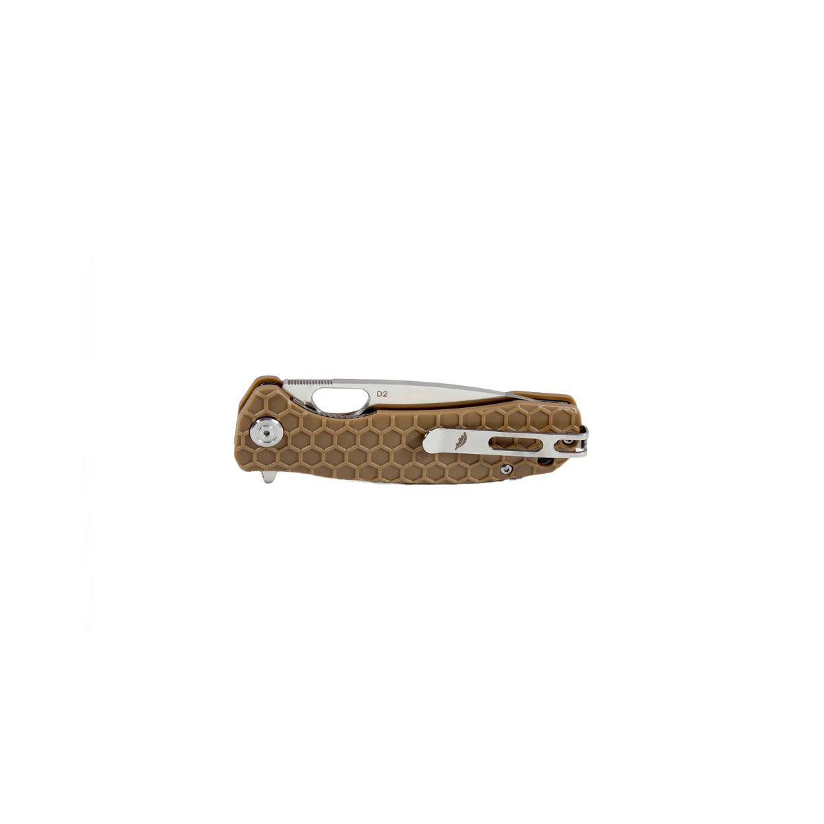 Honey Badger Flipper D2 - Small (No Choil) - Tan