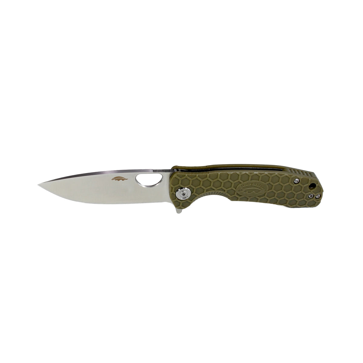 Honey Badger Flipper D2 - Small (No Choil) - Green