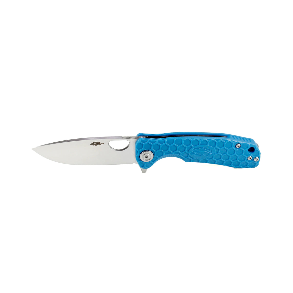 Honey Badger Flipper D2 - Small (No Choil) - Blue