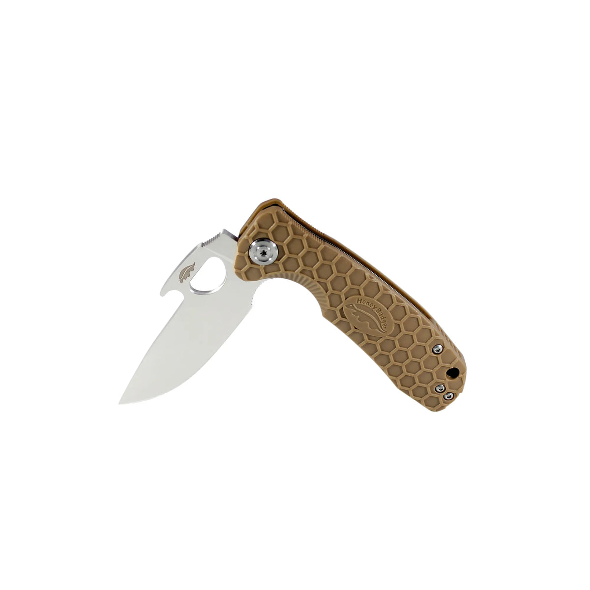 Honey Badger Opener 8Cr13MoV - Large - Tan