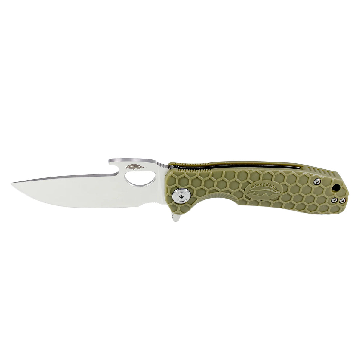 Honey Badger Opener 8Cr13MoV - Large - Green