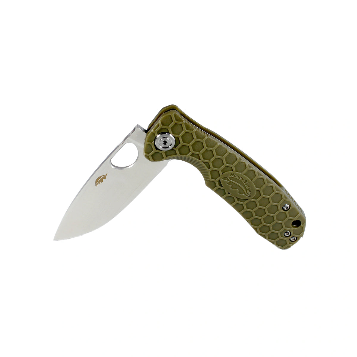 Honey Badger Flipper D2 - Medium (No Choil) - Green