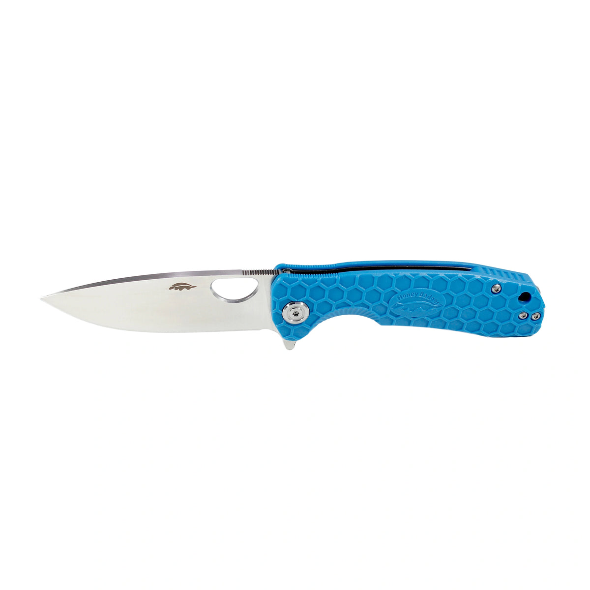 Honey Badger Flipper D2 - Medium (No Choil) - Blue