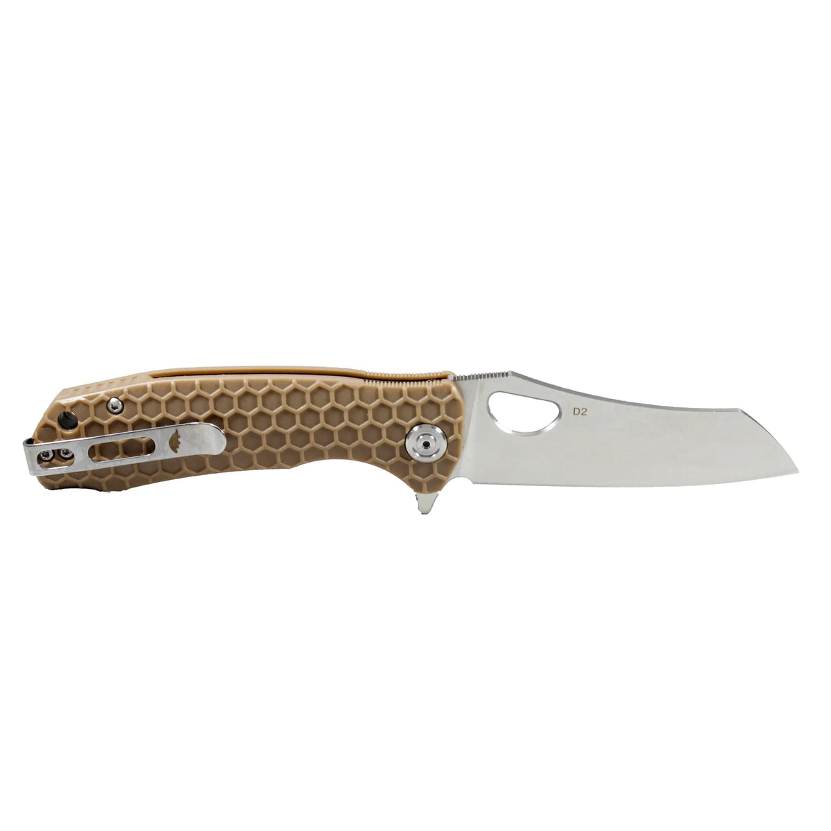 Honey Badger Wharncleaver D2 - Large (No Choil) - Tan
