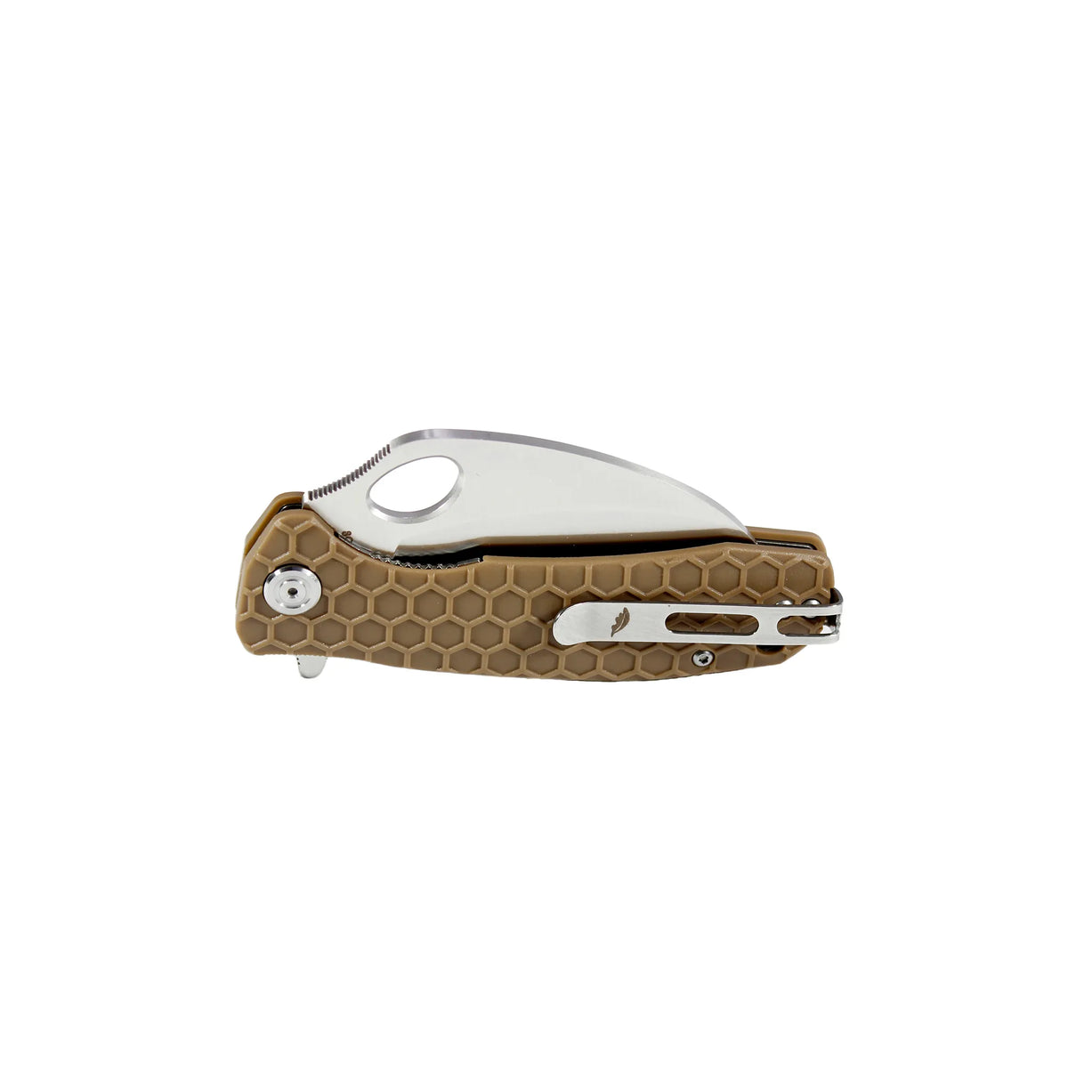 Honey Badger Claw Serrated 8Cr13MoV - Medium - Tan