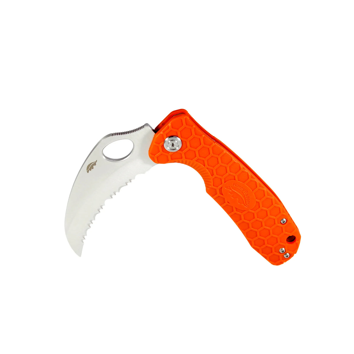 Honey Badger Claw Serrated 8Cr13MoV - Large - Orange