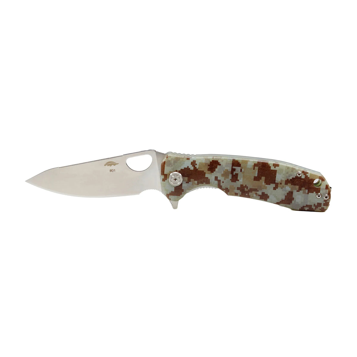 Honey Badger Numbered Leaf 8Cr13MoV G10 Camo - Medium