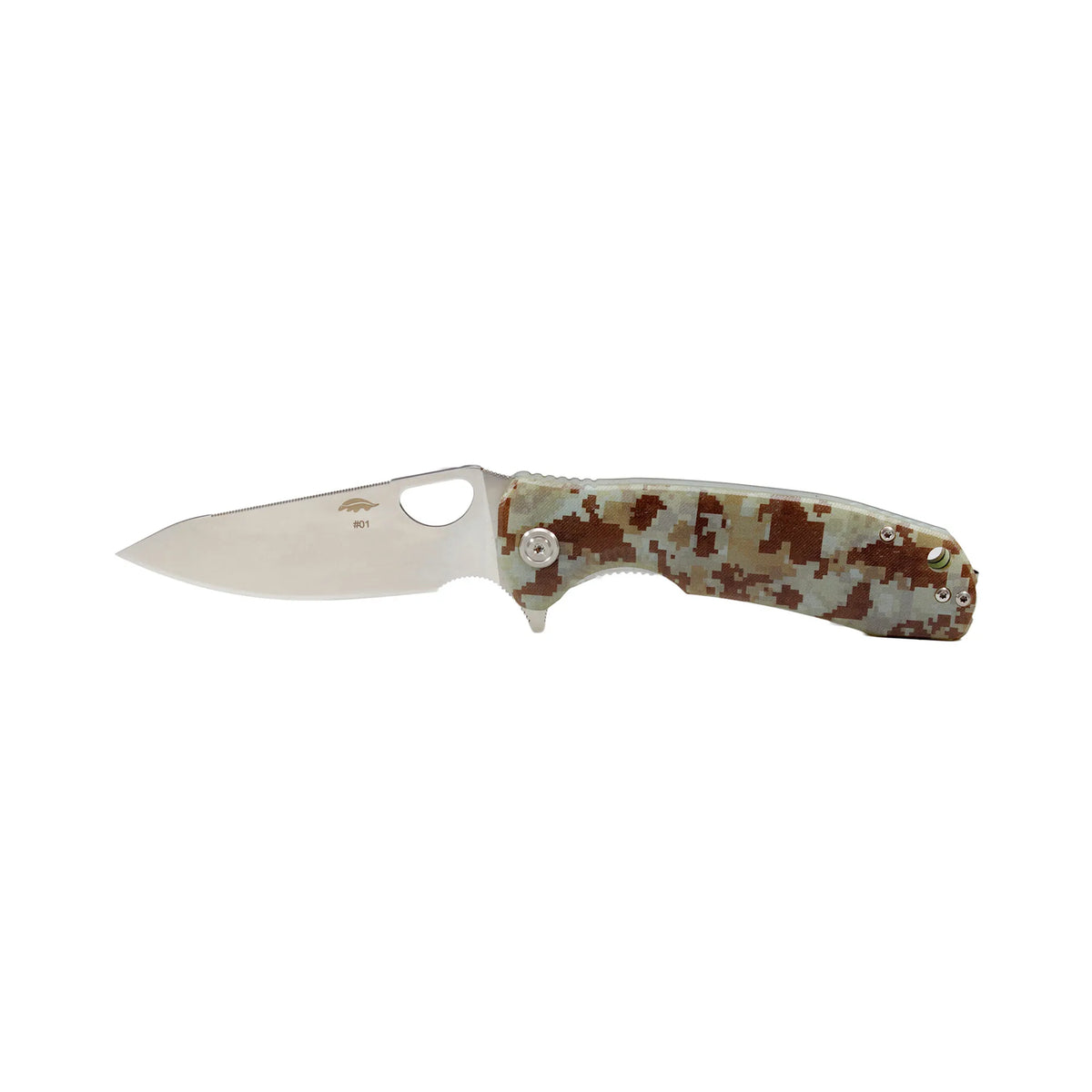 Honey Badger Numbered Leaf 8Cr13MoV G10 Camo - Small