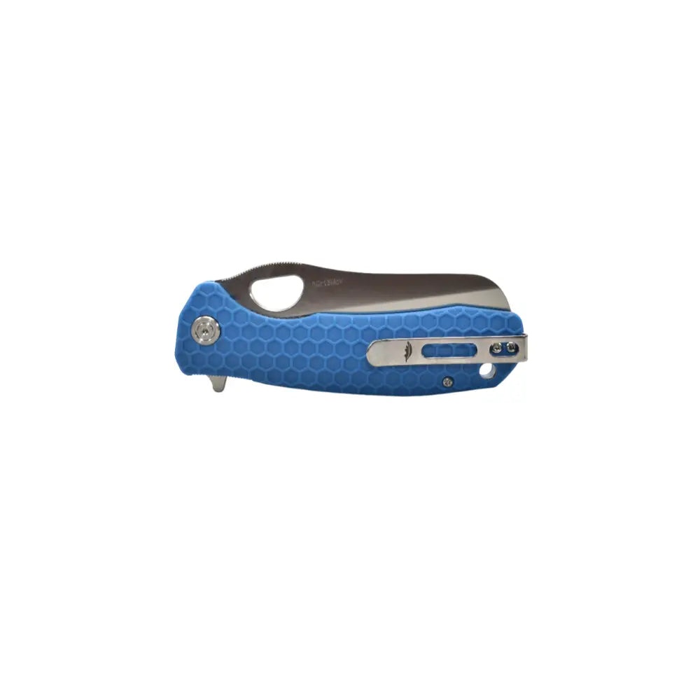 Honey Badger Rescue Serrated 8Cr13MoV - Large - Blue