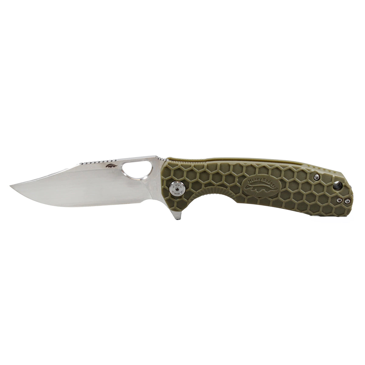 Honey Badger Clip Point 8Cr13MoV - Large - Green