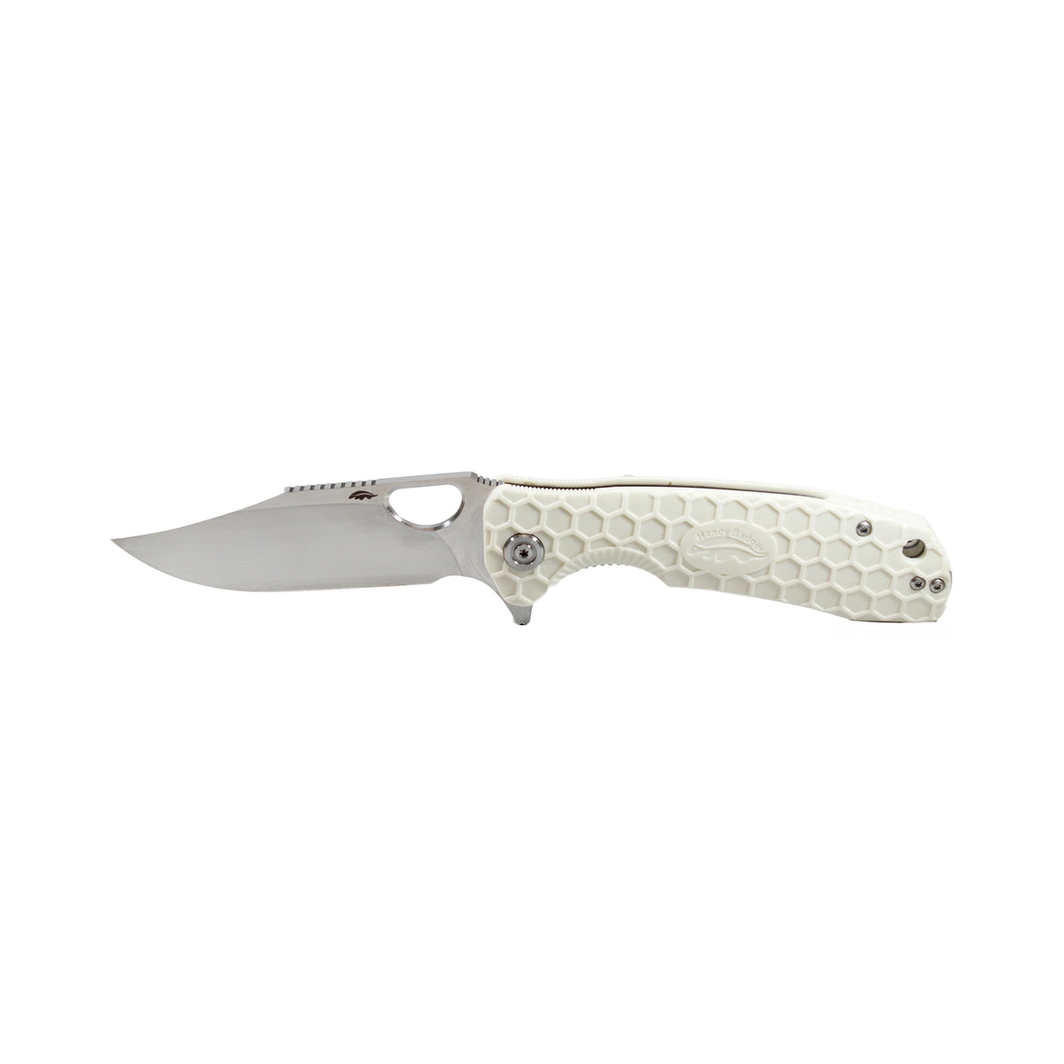 Honey Badger Clip Point 8Cr13MoV - Small - White
