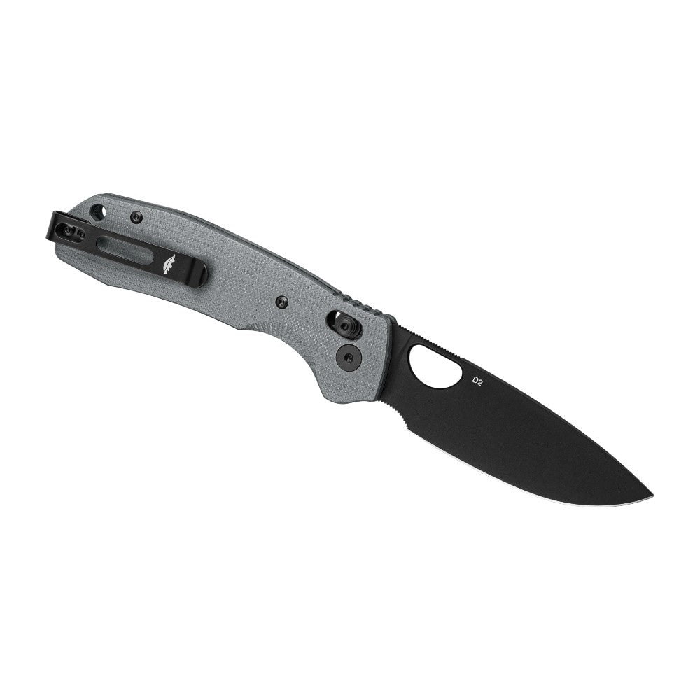 Honey Badger Limited Edition Cross-Bolt Drop-Point Black PVD D2 Grey G10 - Med/Large
