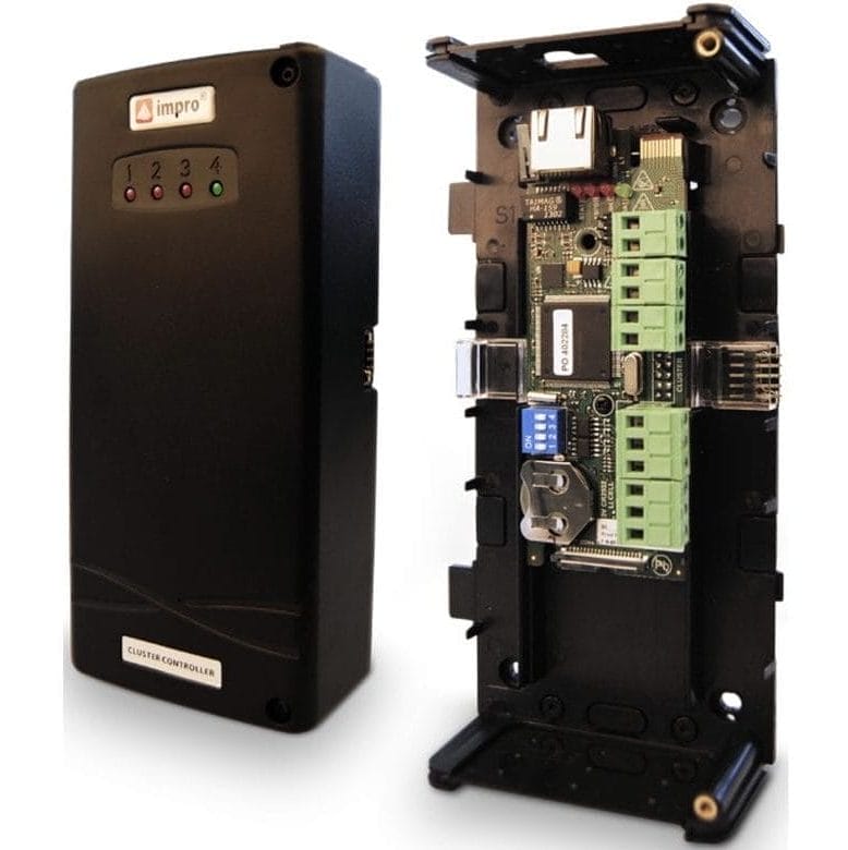 Impro Cluster controller (No LCD), with one OSDP reader module (supports 2 readers).