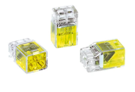 Helacon Connector 2 Way 0.5 To 2.5mm Wire Yellow / 5 Pack (6 Pack)