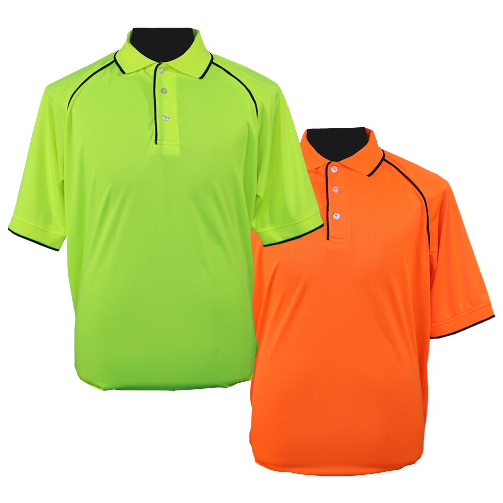 Pinnacle Lime HiViz Golf Shirt 120g Micromesh (S – 3XL) (Pack of 2)